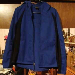 Slimming Looking Women's Blue and Black Jacket
